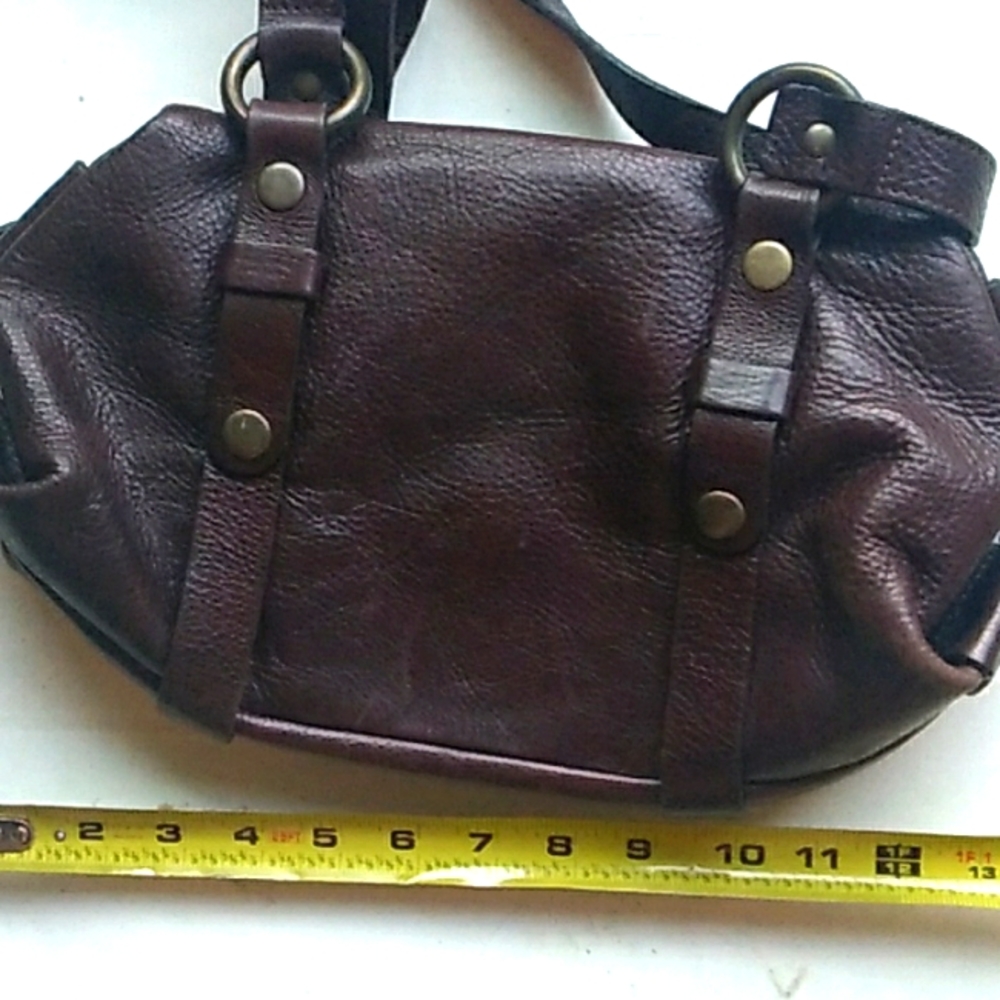 Purse, brown leather - Picture 3 of 6
